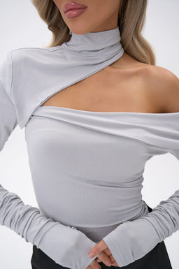 Лонгслив Крис (светло-серый) - Эльза фото 2