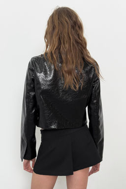 SHORTS MINI BOLSILLOS / Negro - Zara фото 4