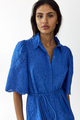 Vestido camisero de algod?n con bordado ingl?s - H&m фото 3