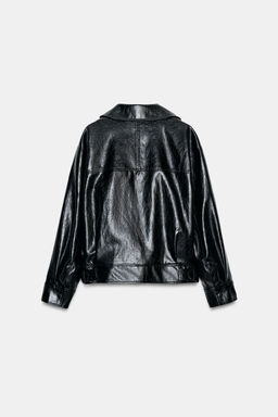 ZW COLLECTION LEATHER EFFECT JACKET - Zara фото 17