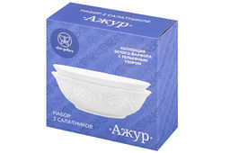 Набор 2 салатников 600 мл 17,5*17,5*5 см Ажур фарфор NEW BONE CHINA - Elan gallery фото 6