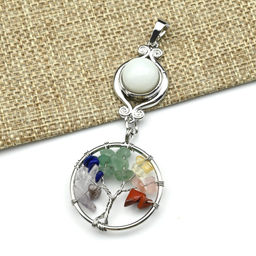 Подвеска Древо Жизни 28*65мм с кварцем