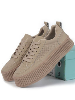 05-P8201-2 DK. BEIGE Кроссовки женские (натуральная кожа) - Фабричный китай фото 15