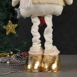 Цена за 1 шт. Новогоднее украшение Снеговик на телескопических ножках 55/74 см / RE2022 /уп 36/ - ГалеонТрейд фото 3