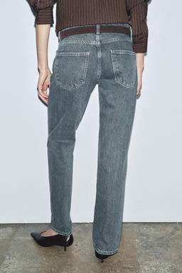 ZW COLLECTION LOW-RISE STRAIGHT JEANS - Zara фото 3