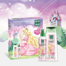 ЧИСТ.ЛИНИЯ набор "Шелковые локоны" (шампунь 240мл+спрей д/волос 160мл) 2024