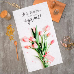 Полотенце Этель Весеннее настроение 40х73 см, 100% хл, саржа 190 гр/м2