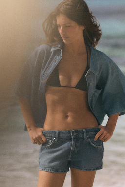 SHORTS MINI DENIM TRF TACHAS / Marino - Zara фото 3
