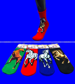 Цена за 10 пар.Носки универсальные ЦВЕТНЫЕ Символ 2026 года арт. 7134