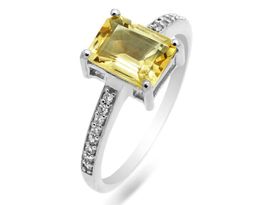 Кольцо из серебра цитрин, Вилора