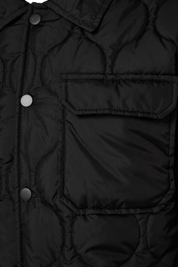 Siyah Unisex Regular Fit Su ve Ruzgara Dayan?kl? Kapitone K?sl?k Mont TMNAW24MO00016