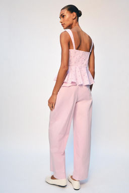 TOP CORSETERO RAYAS FLORES / Rosa