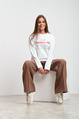 Лонгслив женский белый "Дом там где..."