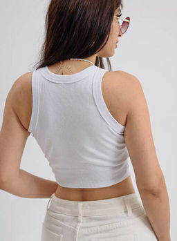 Майка-топ Кашкорсе рубчик лапша - Оптима фото 54