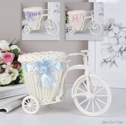 Корзина декоративная Велосипед / BU036-2 /уп 96/