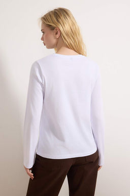 Siyah-Beyaz 2li Paket Bisiklet Yaka Regular/Normal Kesim Orme T-Shirt TWOAW25TS00001