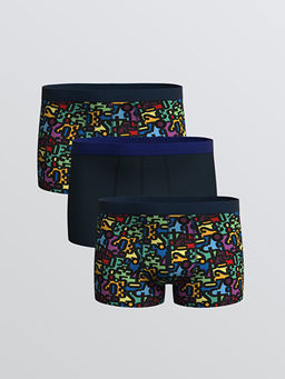 Standart Kal?p Pamuklu Esnek Erkek Boxer 3l?