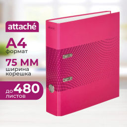 Папка-регистратор Attache Digital, розовый. лам.карт./бум.,75мм  фото 2