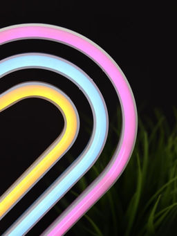 Неоновый LED ночник настольный "Native hearts", свечение mix (28*23 см)