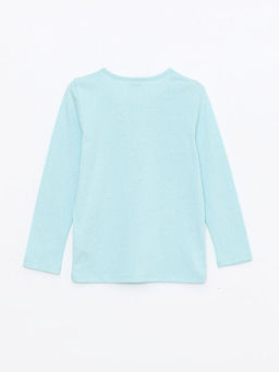 Bisiklet Yaka Bask?l? Uzun Kollu K?z ?ocuk Ti??rt - Waikiki фото 2