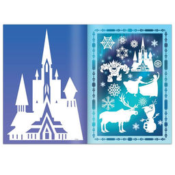 Набор книжек-вырезалок Новогодние украшения для окон, 2 шт. по 24 стр., А4, Холодное сердце - Disney фото 3