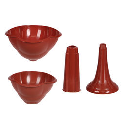 Клумба пластиковая, 2 яруса, d = 25–55 см, высота бортика 87 см, на высокой ножке, коричневая