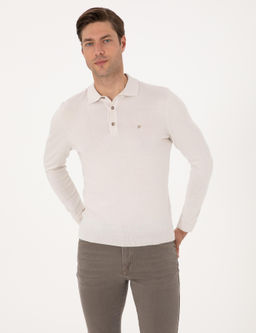 Ta_ Slim Fit Polo Yaka Basic Triko Kazak