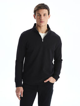Dik Yaka Erkek Sweatshirt