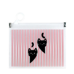 Папка канцелярская для бумаг пластиковая Феникс+, арт. 72236/ 12 ДВА КОТА (полипропилен, формат А6,