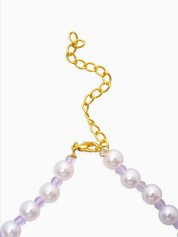 Набор детский «Выбражулька. Мармеладный мишка», 2 предмета: бусы, браслет, белый, фиолетовый