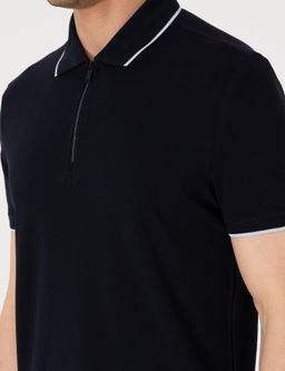 Lacivert Slim Fit Polo Yaka Ti__rt - Pierre cardin фото 7