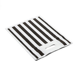 Цена за 50 шт. Пакет полиэтиленовый с вырубной усиленной ручкой, ЧБ 30×40 см, 50 мкм