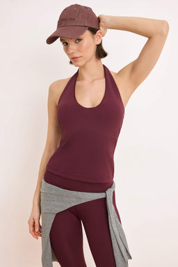 Siyah Dalg?c/Scuba Kumas Boyundan Baglama Detayl? Orme Spor Ust/Bluz THMSS26BZ00007 - Trendyolmilla фото 5