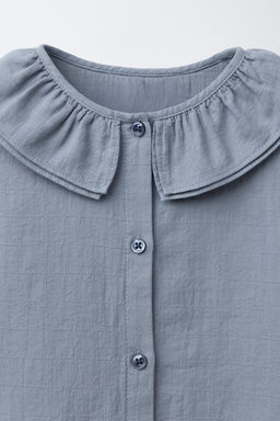 STRUCTURED SHIRT WITH PETER PAN COLLAR - Zara фото 3