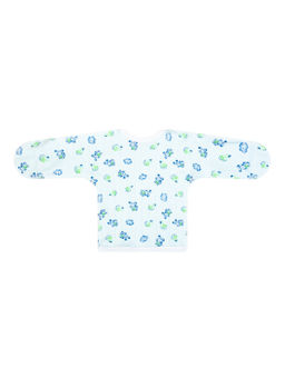 Кофточкараспашонка голубая с принтом утки