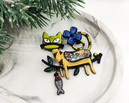 Брошь Кошечка