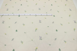 Перкаль Премиум с вышивкой Полевые цветочки цв.св.кремово-бежевый, СОРТ2, ш.1.53м, хл-100% - Купава фото 3