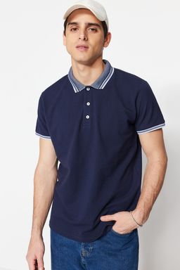 TRENDYOL MAN Siyah Slim/Dar Kesim %100 Pamuklu Polo Yaka T-shirt TMNSS22PO00014 - Trendyolmilla фото 2