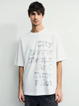 Футболка relax fit с принтом / Zarina  фото 4