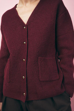 PLAIN KNIT CARDIGAN - Zara фото 3