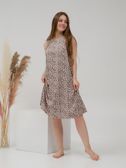 Легкое струящееся платье с карманами пудровый - Odis фото 11