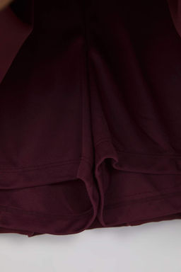 TRENDYOLMILLA Siyah Piliseli Orta Bel Super Mini Dokuma Etek Gorunumlu Sort TWOAW25SR00038  фото 6