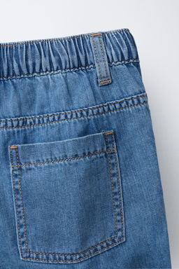 BERMUDA DENIM CON ALGOD?N Y LINO / Azul - Zara фото 4