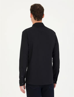 Siyah Slim Fit Uzun Kollu G_mlek - Pierre cardin фото 5