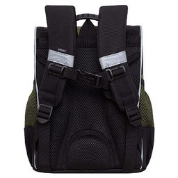 RAm-385-8 Рюкзак школьный с картхолдером на держателе и мешком для обуви - Grizzly фото 4