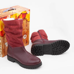 Сапоги детские шерсть 22017 кожа, МОСКВА бордо - Tapiboo фото 2