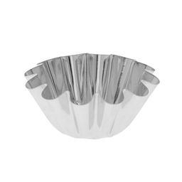 Цена за 7 шт. Форма для выпечки ромовой бабы, d=14 см, h=6.2 см, жесть, серебристая