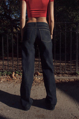 TRF WIDE-LEG MID-WAIST JEANS - Zara фото 30