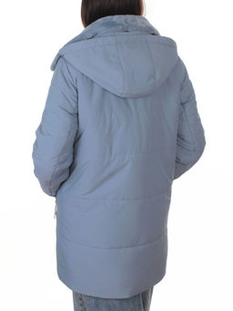 8088 GRAY/LT. BLUE Куртка зимняя женская (верблюжья шерсть, 120 гр. холлофайбер)