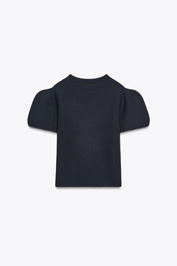 PUFF SLEEVE KNIT TOP